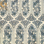 Bordado azul de Mesh Beaded Lace Fabric Sewing del punto para la ropa