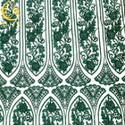 Emerald Green Embroidery Lace Fabric modificado para requisitos particulares goteó la decoración con lentejuelas
