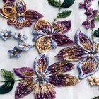 tela del cordón de la flor de la anchura 3D del 140cm/cordón del bordado de la flor para la materia textil casera