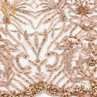Bordado moldeado de lujo exquisito de la decoración 3D de la tela del vestido que se casa