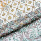 Anchura hecha a mano del bordado el 140cm de MDX de la tela colorida decorativa preciosa del cordón