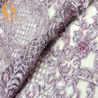 Poliéster hecho a mano hermoso de la tela el 20% del cordón de la elegancia para el vestido de fiesta