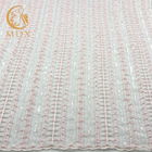 Material nupcial del cordón del poliéster de las telas el 20% del cordón de MDX 3D para el vestido
