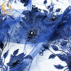 El vestido que se casa azul marino ata la tela decoración de 55 de la pulgada diamantes artificiales de la anchura
