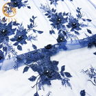 El vestido que se casa azul marino ata la tela decoración de 55 de la pulgada diamantes artificiales de la anchura