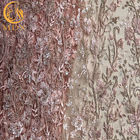 El bordado Mesh Wedding Lace Fabrics Nigerian goteó la anchura del 140cm