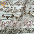 El bordado modificado para requisitos particulares del oro ata la tela decorativa moldeada hecha a mano del cordón