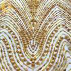 Las lentejuelas brillantes bordaron Mesh Lace/el cordón de oro el 80% de la gota de nylon