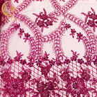 Bordado africano de la tela del cordón de la lentejuela longitud de 1 yarda para el vestido de boda