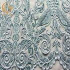 Mesh Lace Fabric Sequins Decoration bordado modificado para requisitos particulares para las mujeres se viste