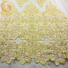 Anchura bordada por encargo romántica de Mesh Lace Fabric Polyester el 140cm