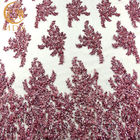 MDX Mesh Embroidery Glitter Lace Fabric soluble en agua con las lentejuelas