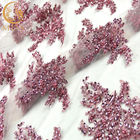 MDX Mesh Embroidery Glitter Lace Fabric soluble en agua con las lentejuelas