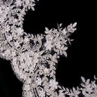 Ajuste bordado clásico del cordón de la flor 3D anchura de 53 pulgadas con las gotas