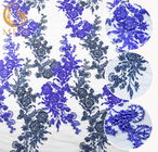 La anchura soluble en agua de nylon moldeada azul real de la tela el 80% el 140cm del cordón para los niños se viste