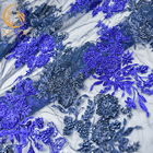 La anchura soluble en agua de nylon moldeada azul real de la tela el 80% el 140cm del cordón para los niños se viste
